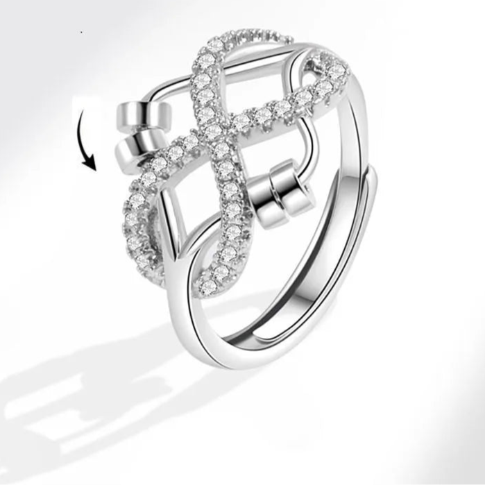 Althea calm jewelry on finger - anxiety relief ring