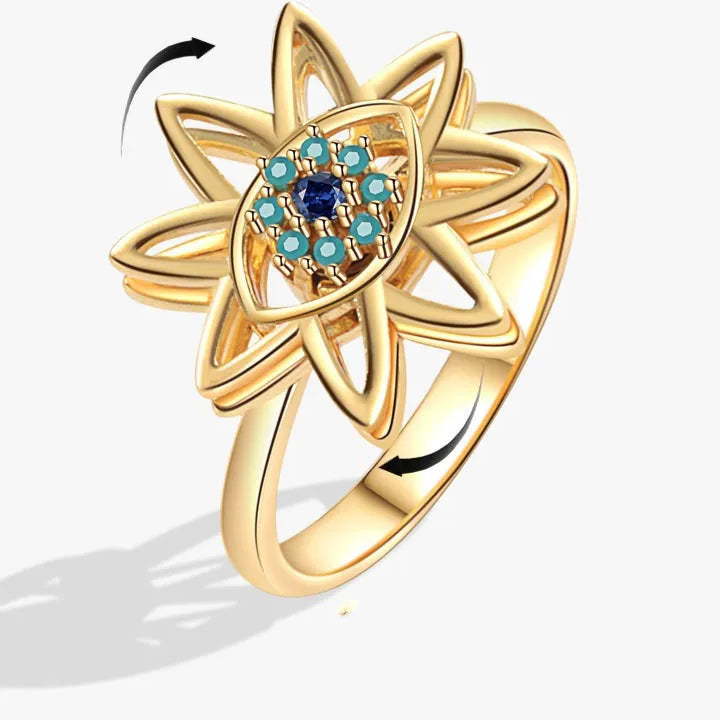 Amara anxiety ring collection display - premium calm jewelry