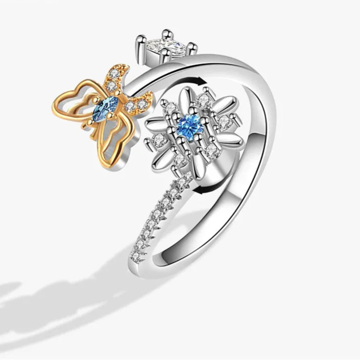 Aluna stress relief collection - celestial fidget rings