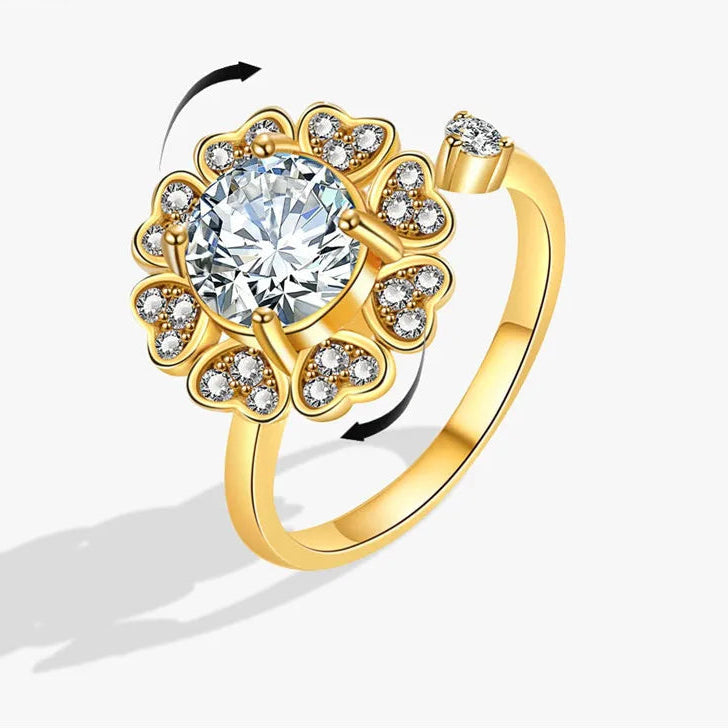 Aluna fidget ring multiple angles - moonlight stress relief