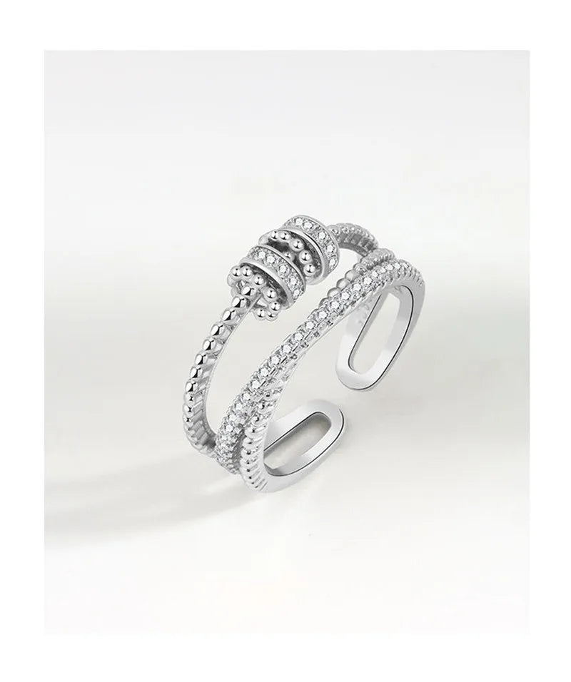 Aurian fidget ring beautiful details - warm stress band