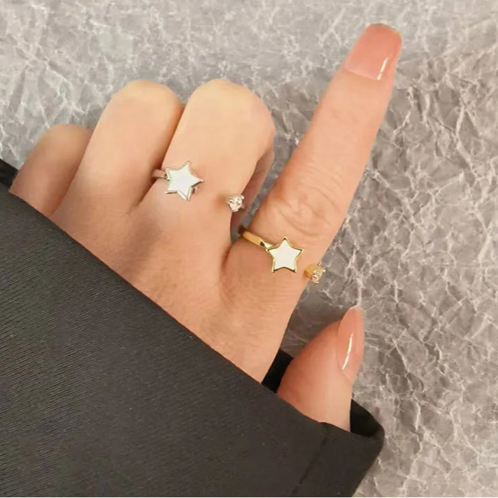 Auralis anxiety band on finger - premium calm ring