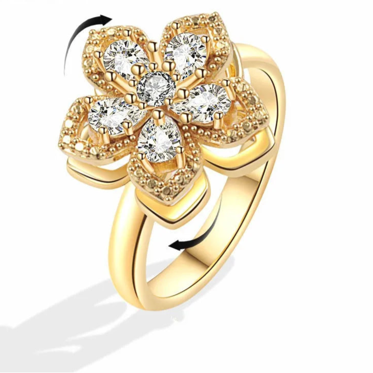 Amara calm band detail view - timeless anxiety ring