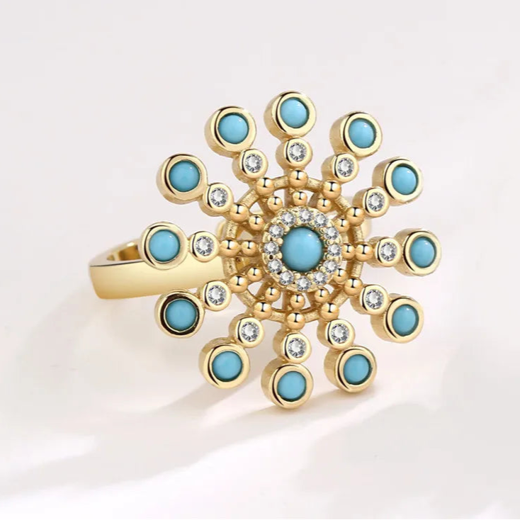 Azura fidget ring premium quality - azure stress relief jewelry