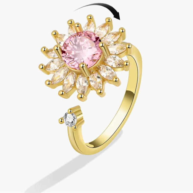 Ariya anxiety jewelry refined details - elegant calm ring