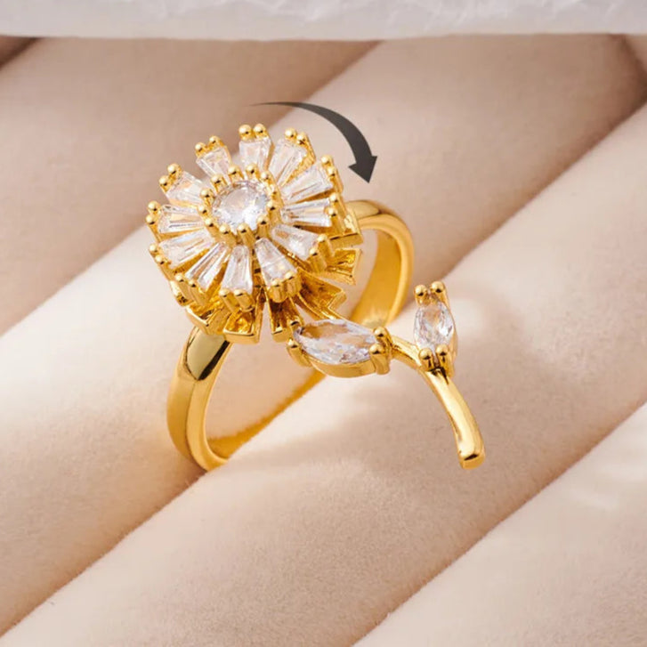 Avelora fidget ring texture view - sophisticated stress band