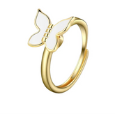 Aurian stress relief ring angle - golden fidget jewelry