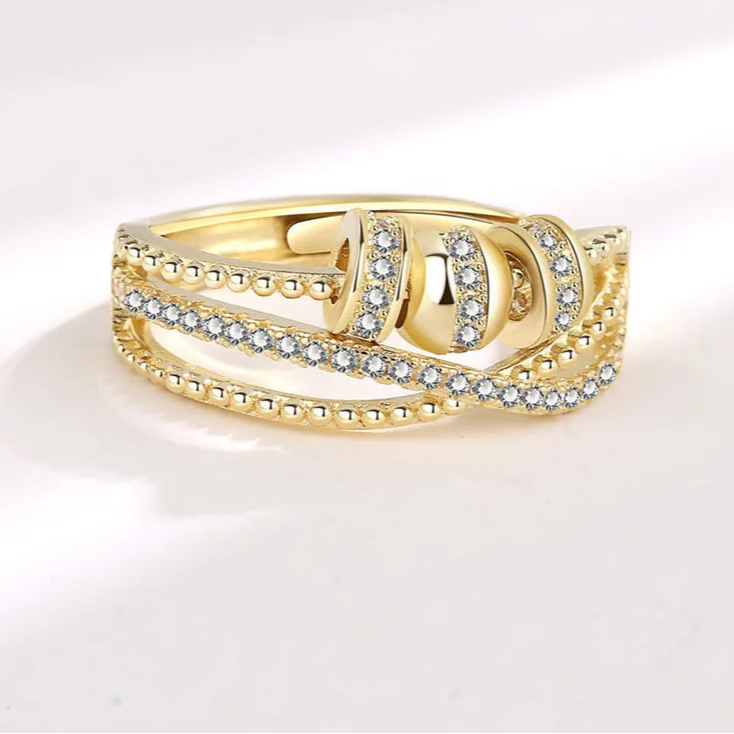 Azura fidget ring texture view - azure stress band