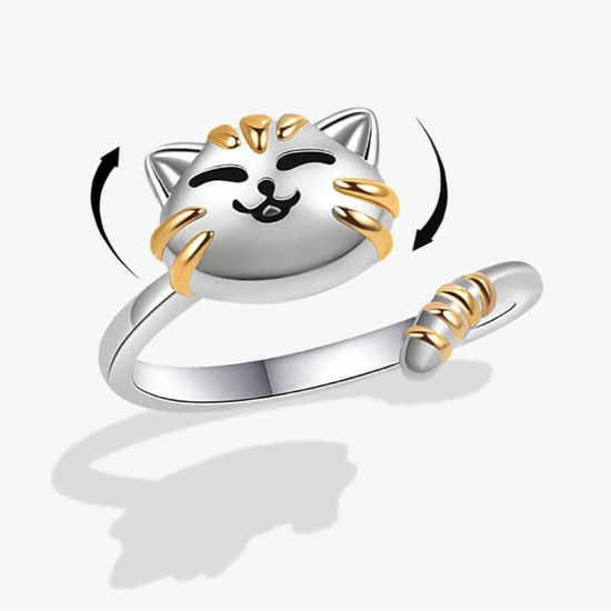 Aluna lunar anxiety ring - moonlight calm fidget jewelry