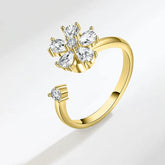 Ariya stress ring side view - elegant fidget design