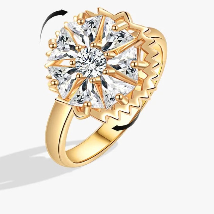 Amara stress relief ring close-up - lasting fidget jewelry