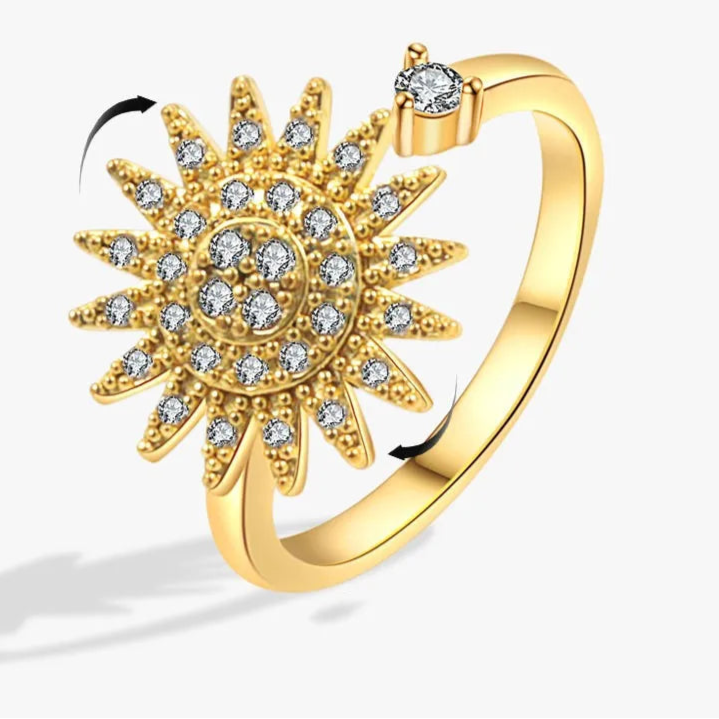 Amara stress relief ring detail - timeless fidget band