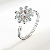 Ariya calm ring product angle - anxiety relief jewelry