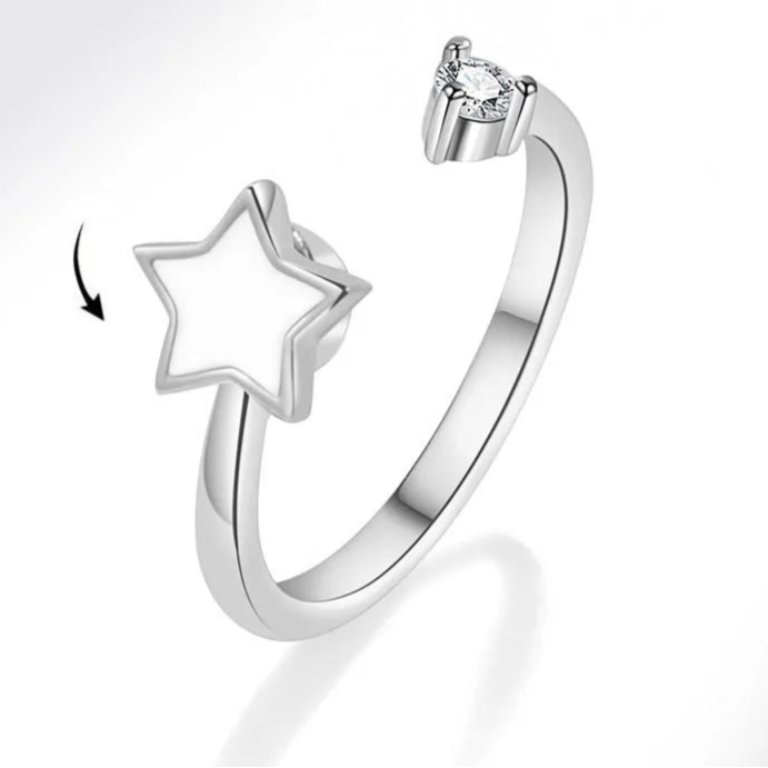 Amara stress relief band angle - lasting fidget ring