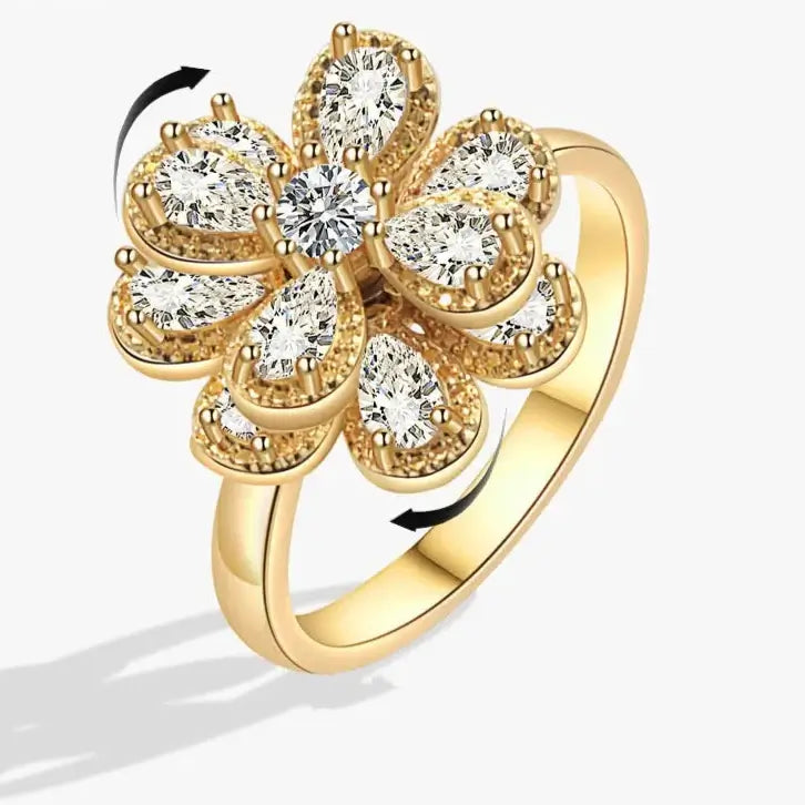 Amara stress ring side view - eternal fidget design