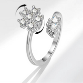 Aluna stress ring side view - lunar fidget design