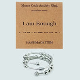 AuraCode fidget ring close-up - luxury stress relief band