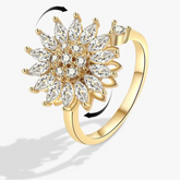 Auralis anxiety ring collection display - premium calm jewelry