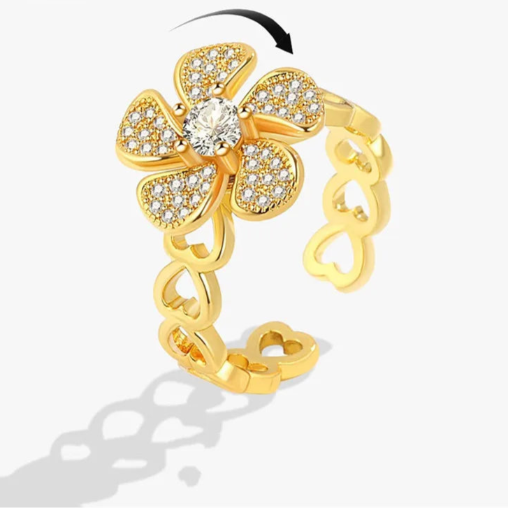 Aurelia calm band detail view - radiant anxiety ring