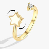 Amara stress ring on hand - eternal fidget band