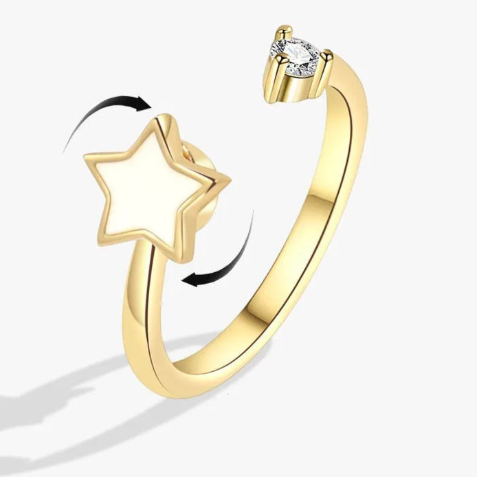 Amara stress ring on hand - eternal fidget band