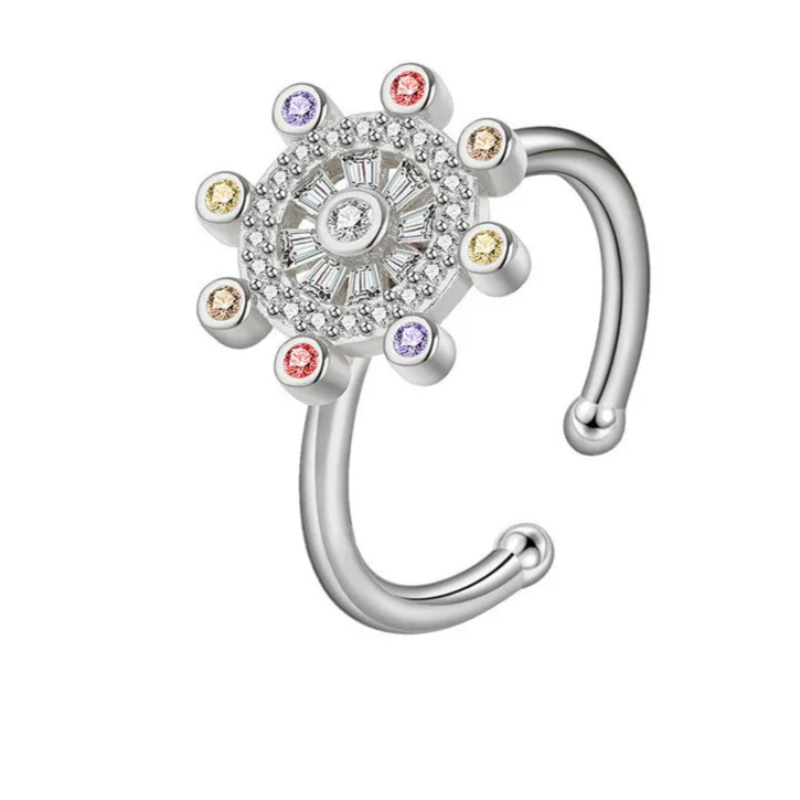 Aurian anxiety ring minimalist design - golden calm fidget band