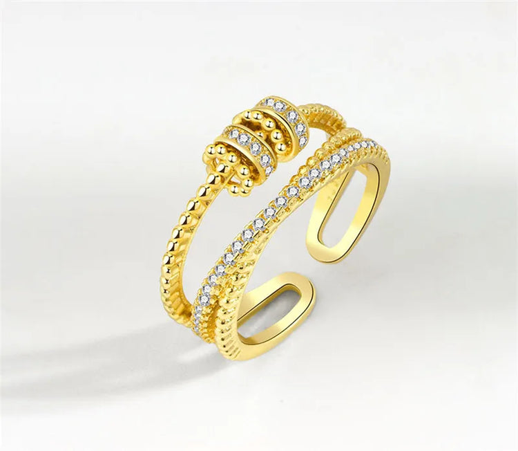 Aurian anxiety ring gift - golden calm jewelry