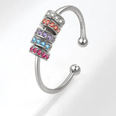 Aluna stress ring on hand - lunar fidget band