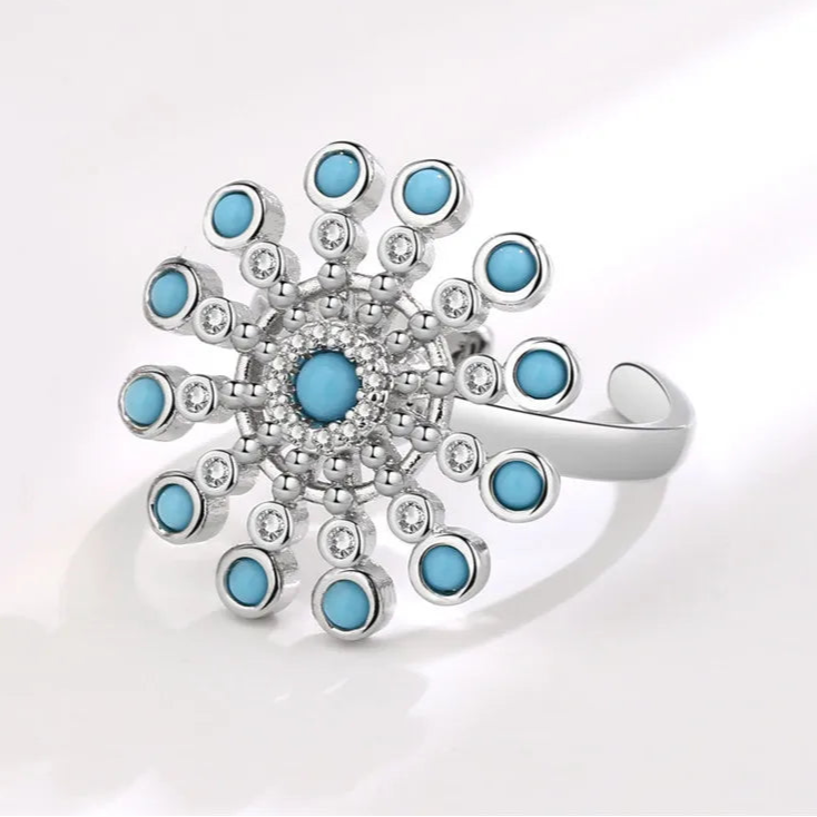 Azura calm ring side detail - anxiety relief jewelry