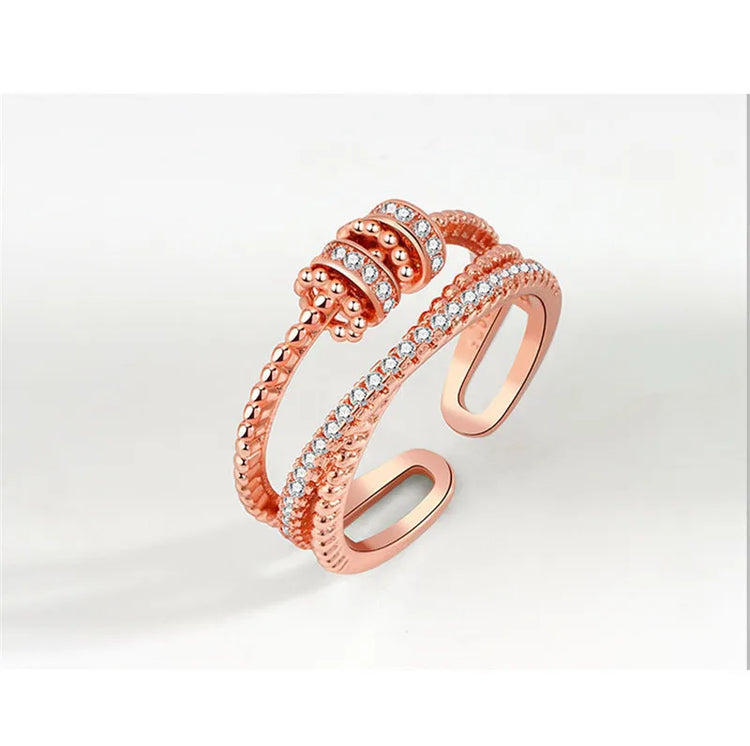 Aurian fidget ring detail - warm stress relief