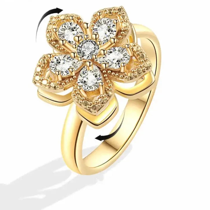 Amara stress relief ring angle - timeless fidget jewelry