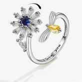 Auralis fidget ring on hand - radiant stress relief