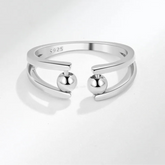 Ariya fidget ring multiple angles - elegant stress relief