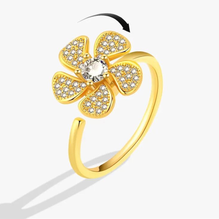 Aurian fidget ring premium quality - warm stress relief jewelry