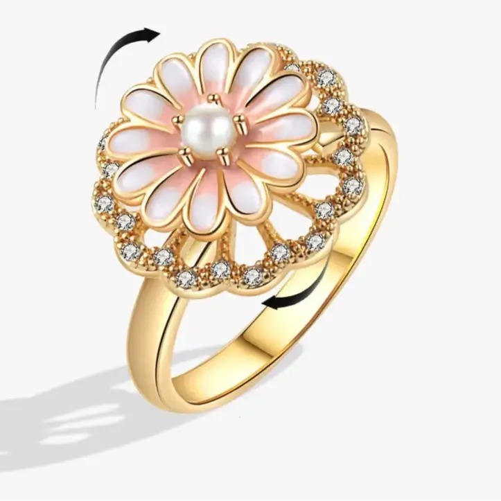 Amara fidget ring detail - lasting stress relief