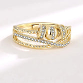 Azura fidget band on finger - sky-blue stress jewelry