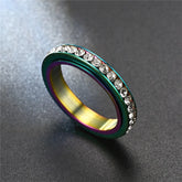 Axton stress ring side view - bold fidget design