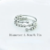 AuraCode calm ring side view - rotating anxiety relief jewelry