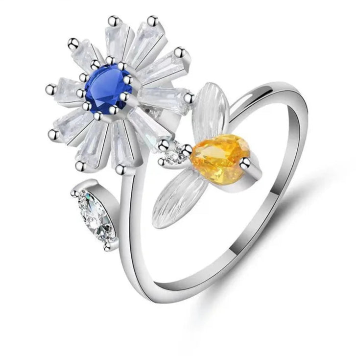 Avelora stress ring multiple views - elegant fidget band