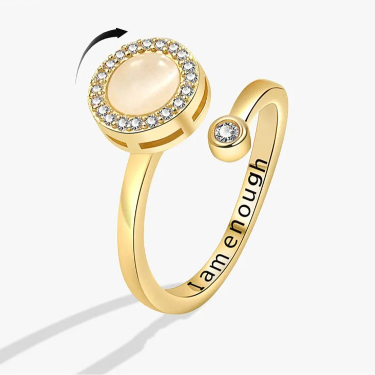 Aluna anxiety ring comfort fit - celestial calm fidget jewelry