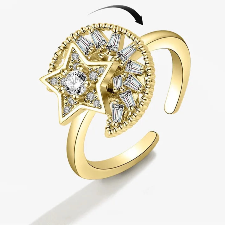 Aurevo Luxe fidget ring detail - premium stress relief