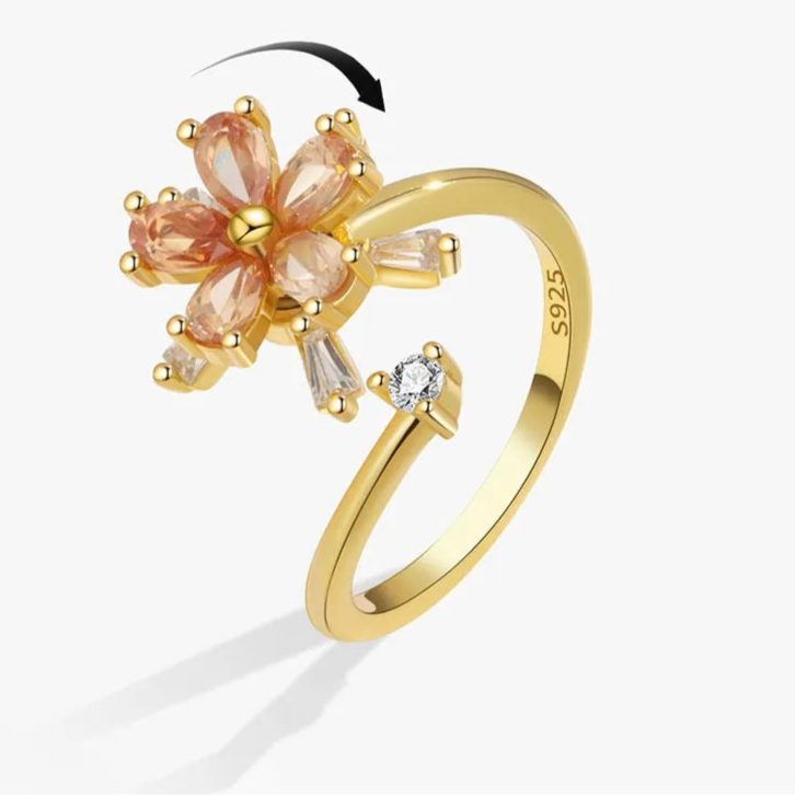 Aurian stress ring detailed craftsmanship - warm fidget jewelry