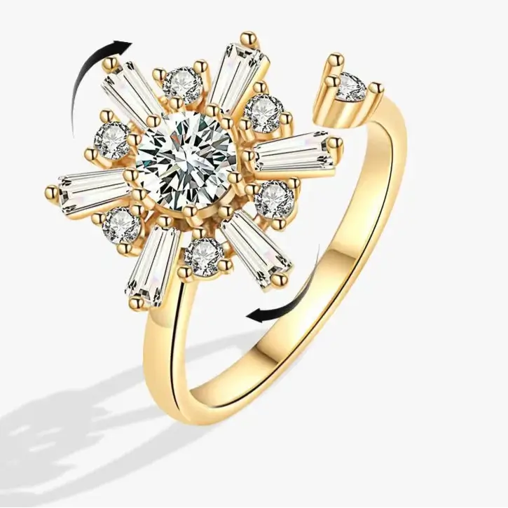 Amara calm ring multiple views - eternal anxiety jewelry